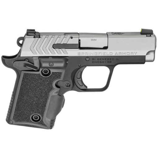 springfield armory 911 w viridian green laser 9mm luger 27in stainlessblack pistol 71 rounds 1539684 1